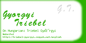 gyorgyi triebel business card